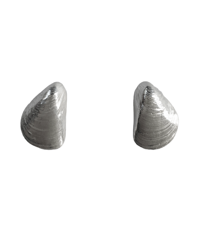 Miesmuschel Ohrstecker - 925/- Silber