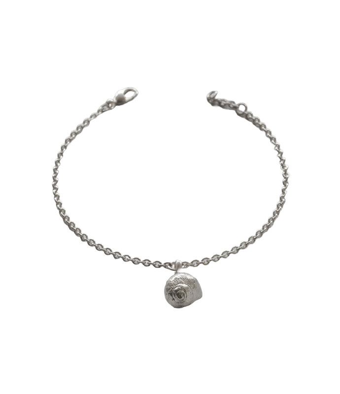 Strandschnecke Fußkettchen - 925/- Silber