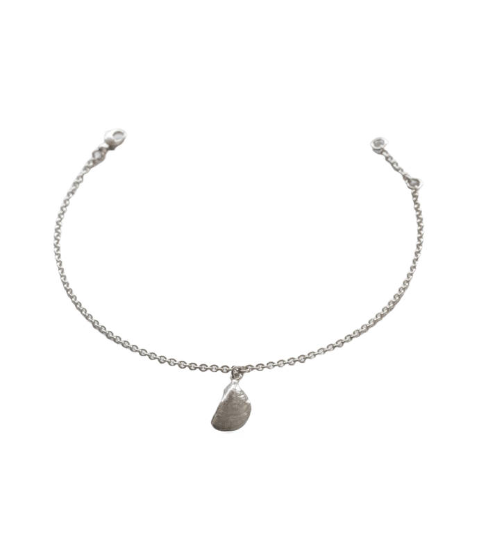 Miesmuschel Fußkettchen - 925/- Silber