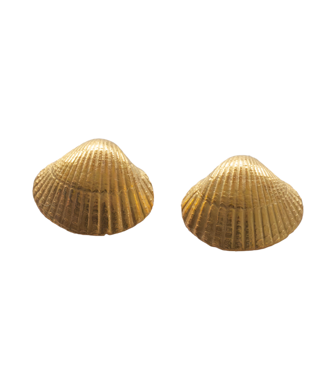 Kleine Herzmuschel - Ohrstecker 585/- Gold