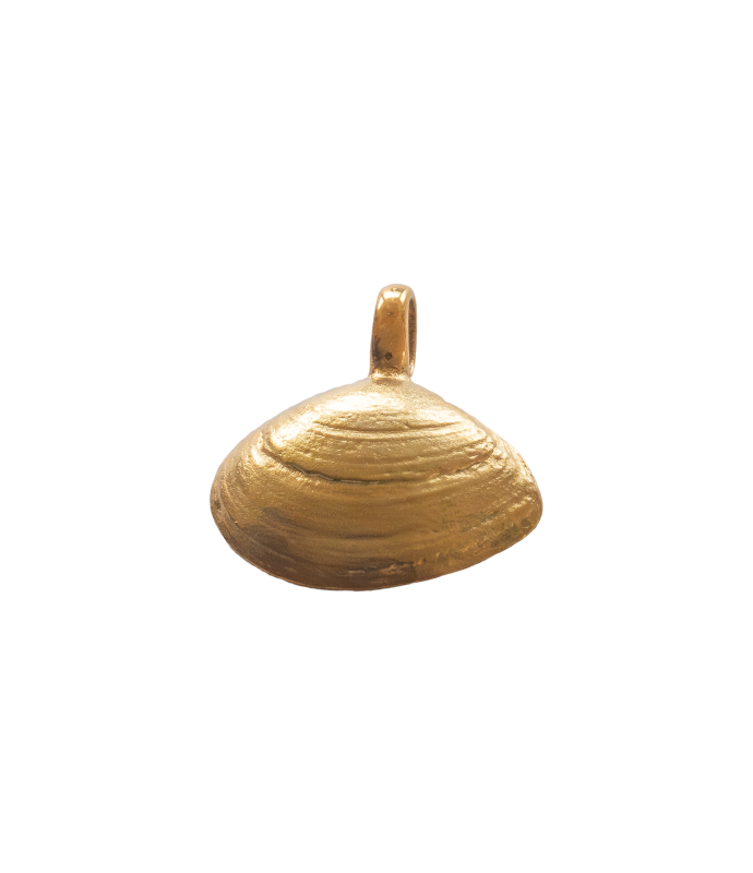 Plattmuschel - die „Kleine“ 925/- Silber vergoldet