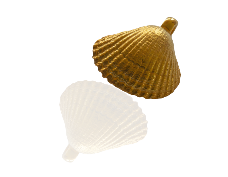Herzmuschel vergoldet