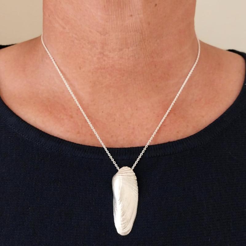 Amerikanische Bohrmuschel - 925/- Silber