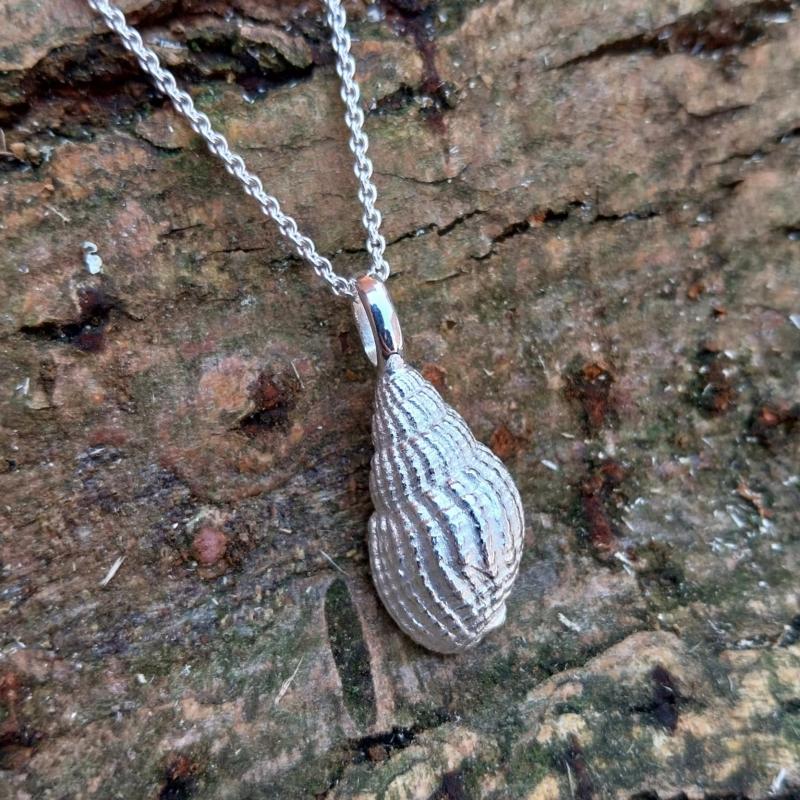 Netzreusenschnecke - 925/- Silber