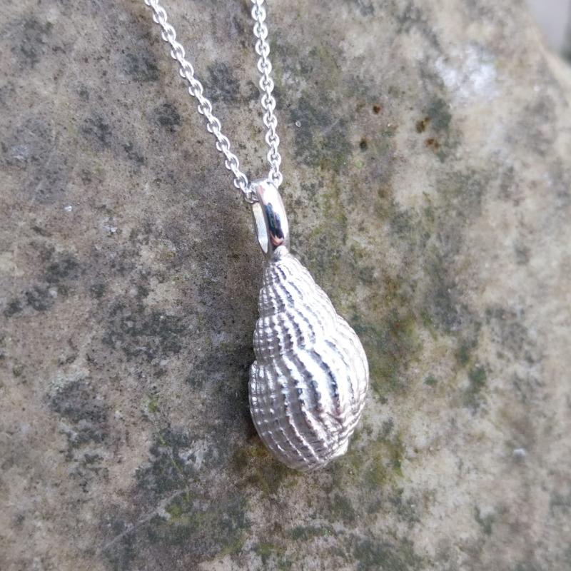 Netzreusenschnecke - 925/- Silber