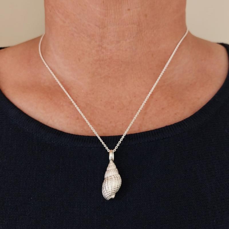 Netzreusenschnecke - 925/- Silber
