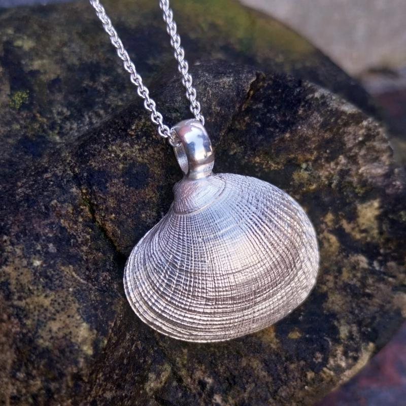 Teppichmuschel - 925/- Silber