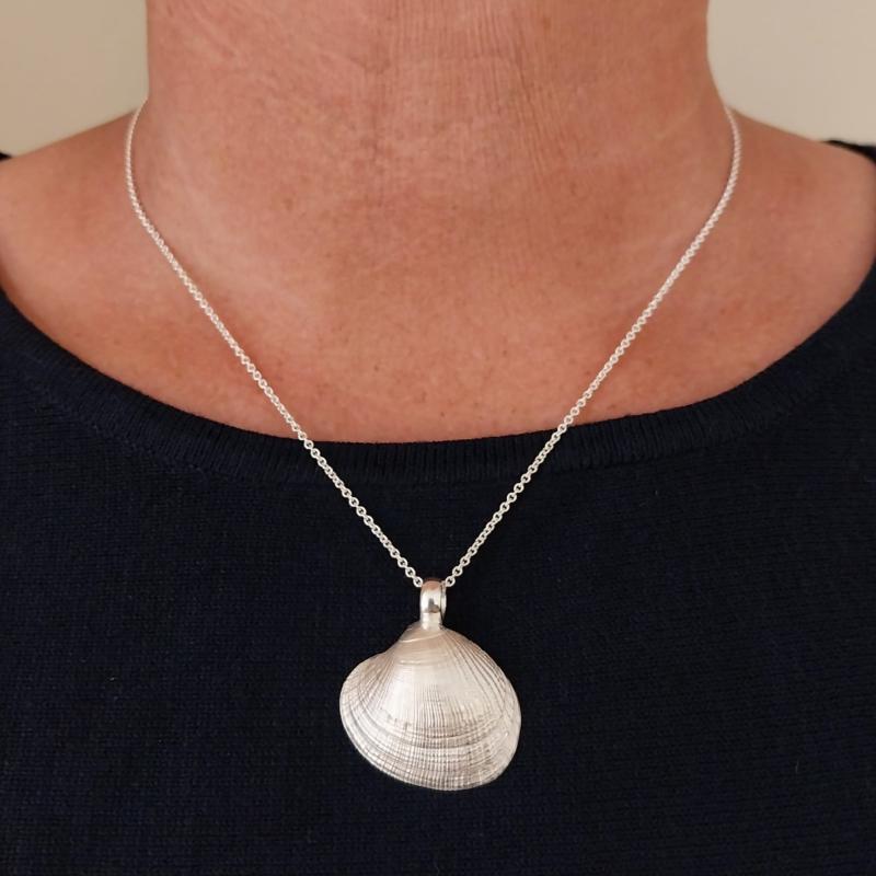 Teppichmuschel - 925/- Silber