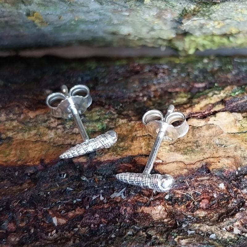 Turmschnecke Ohrstecker - 925/- Silber