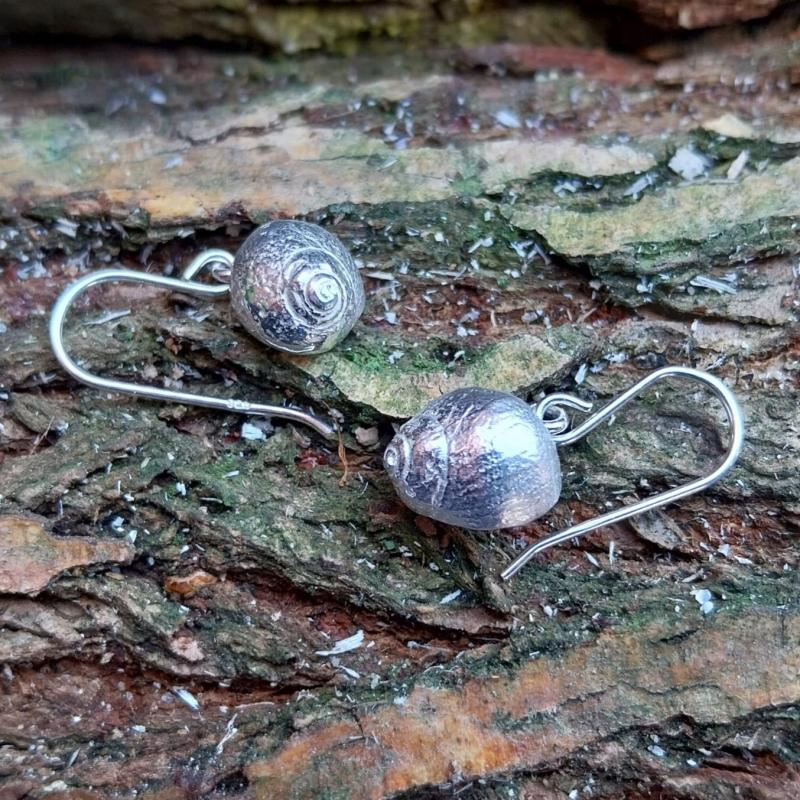 Strandschnecke Ohrhänger - 925/- Silber