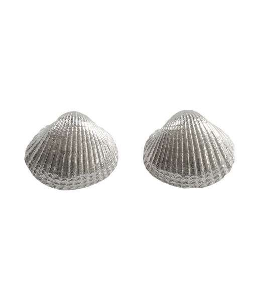 Große Herzmuschel Ohrstecker - 925/- Silber