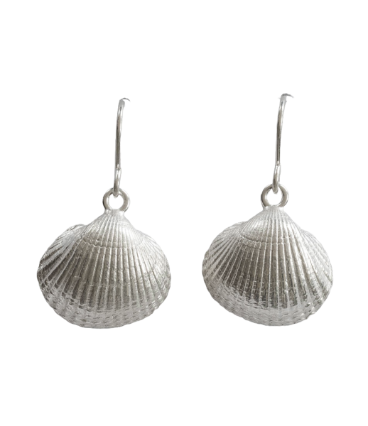 Herzmuschel Ohrhänger - 925/- Silber