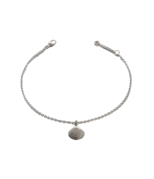 Herzmuschel Fußkettchen - 925/- Silber