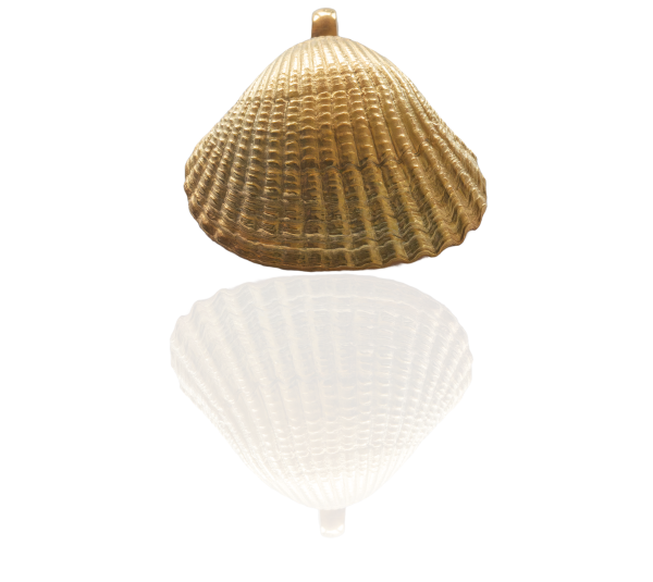 Herzmuschel vergoldet - die "Große"