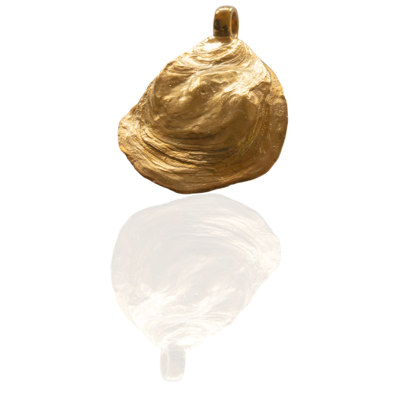 Europäische Auster vergoldet