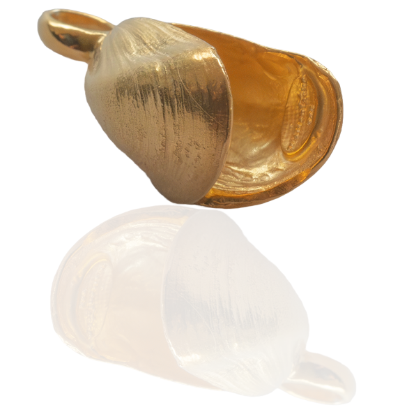 Miesmuschel vergoldet