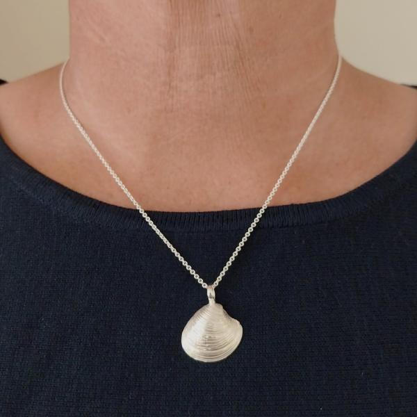 Teppichmuschel - 925/- Silber