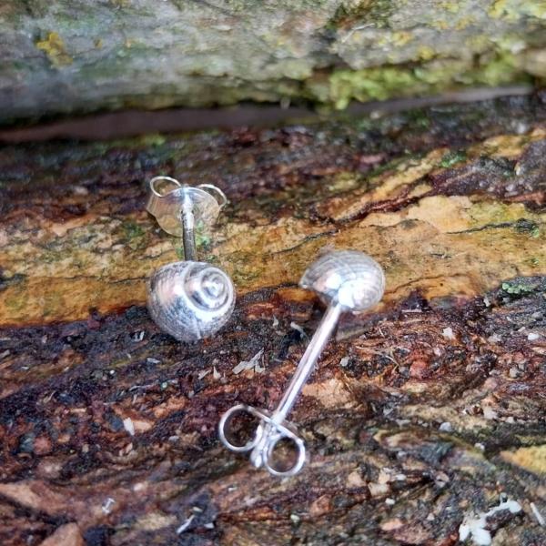 Strandschnecke Ohrstecker - die "Kleinen" - 925/- Silber
