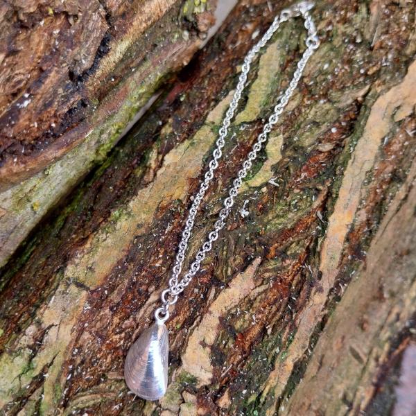 Miesmuschel Fußkettchen - 925/- Silber