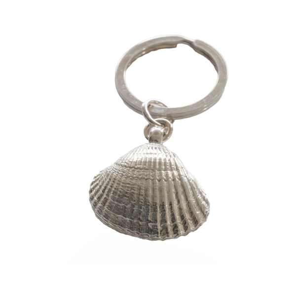 Herzmuschel Schlüsselanhänger - 925/- Silber